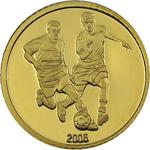 Gold Medal 2006 Football: Photo Coin, Afghanistan, Gold Medal 2006 Football / thumbnail