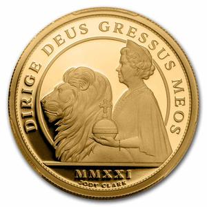 Alderney / Gold Ounce 2021 Una and the Lion - obverse photo