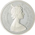 Silver Ten Ounces 2021 Queen Victoria - Gothic: Photo Alderney, Elizabeth II, silver proof twenty pounds, 2021, New Gothic Crown / thumbnail