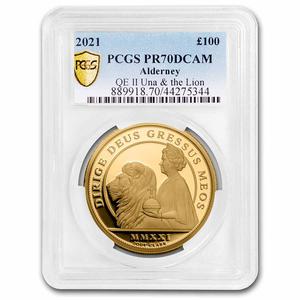 Alderney / Gold Ounce 2021 Una and the Lion - reverse photo