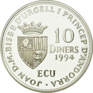 Andorra / Ten Diners 1994 - reverse photo