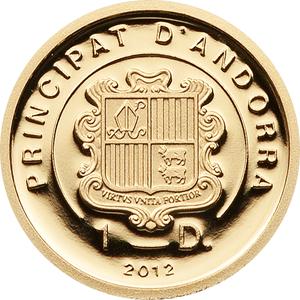 Andorra / One Diner Gold 2012 Pare Pio - obverse photo