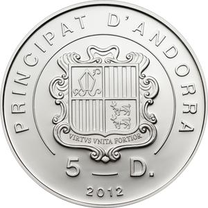 Andorra / Five Diners Silver 2012 Robin - obverse photo