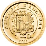 Gold Half Gram 2011 Beatification of John Paul II: Photo Coin, Andorra, Gold Half Gram 2011 Beatification of John Paul II / thumbnail