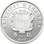 Five Diners Silver 2013 Butterflies in 3D: Photo Coin, Andorra, Five Diners Silver 2013 Butterflies in 3D / thumbnail