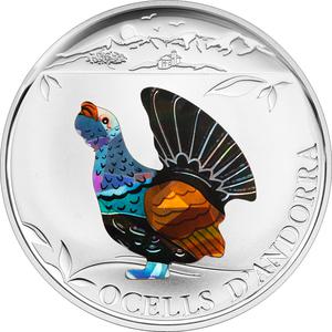 Andorra / Five Diners Silver 2012 Capercaillie - reverse photo