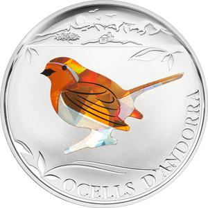 Andorra / Five Diners Silver 2012 Robin - reverse photo