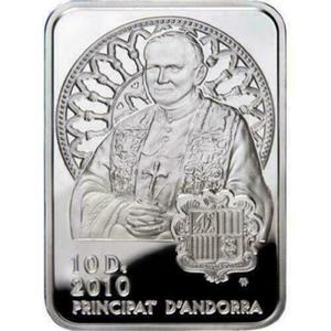 Andorra / Silver Ounce 2010 John Paul II - obverse photo