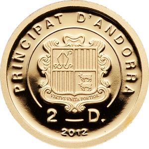 Andorra / Two Diners Gold 2012 Pare Pio - obverse photo