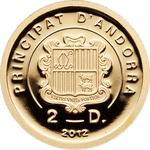 Two Diners Gold 2012 Pare Pio: Photo Coin, Andorra, Two Diners Gold 2012 Pare Pio / thumbnail