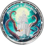 Antigua and Barbuda / Silver Ounce 2024 Rum Runner and Kraken / Coloured Proof - reverse photo