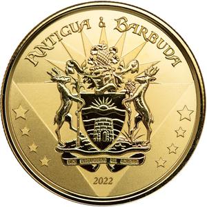 Antigua and Barbuda / Gold Ounce 2022 Coat of Arms of Antigua and Barbuda - reverse photo