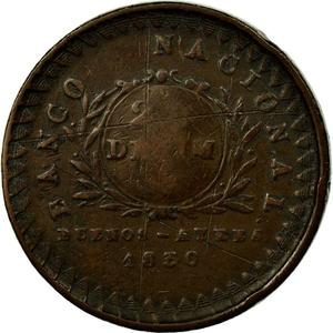 Argentina / Twenty Decimos 1830 Buenos Aires - reverse photo