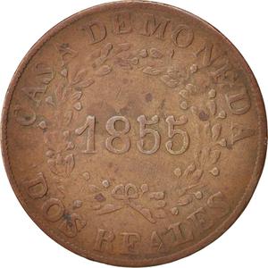 Argentina / Two Reales 1855 Buenos Aires - obverse photo