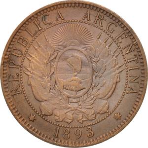 Argentina / Two Centavos 1893 - reverse photo