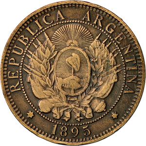 Argentina / Two Centavos 1895 - reverse photo