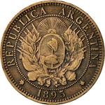 Two Centavos 1895: Photo Coin, Argentina, Two Centavos 1895 / thumbnail