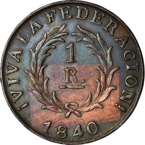 Argentina / One Real 1840 Buenos Aires - reverse photo