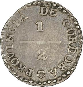 Argentina / Half Real 1850 Cordoba - reverse photo
