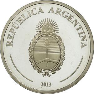 Argentina / Five Pesos 2013 Silver - obverse photo