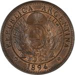 Two Centavos 1894: Photo Coin, Argentina, Two Centavos 1894 / thumbnail