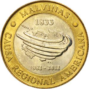 Argentina / Two Pesos 2012 Malvinas - obverse photo