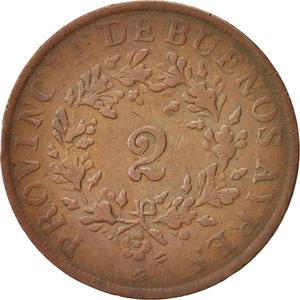 Argentina / Two Reales 1855 Buenos Aires - reverse photo