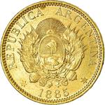 Argentino 1885: Photo Coin, Argentina, Five Pesos 1885 / thumbnail