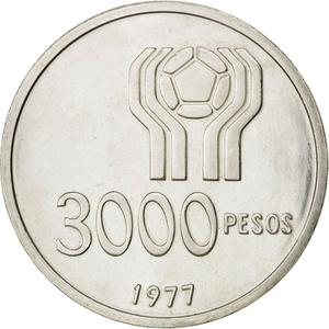 Argentina / Three Thousand Pesos 1977 - reverse photo