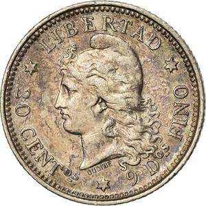 Argentina / Twenty Centavos 1882 - reverse photo