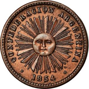 Argentina / One Centavo 1854 - obverse photo