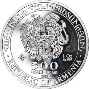 Armenia / One Ounce Silver 2018 Noah's Ark - reverse photo
