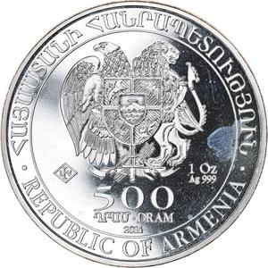 Armenia / One Ounce Silver 2014 Noah's Ark - reverse photo