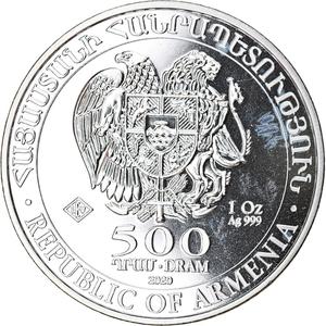 Armenia / One Ounce Silver 2020 Noah's Ark - reverse photo