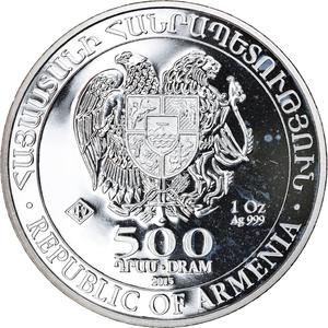 Armenia / One Ounce Silver 2015 Noah's Ark - reverse photo
