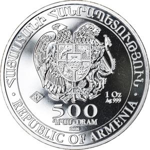 Armenia / One Ounce Silver 2016 Noah's Ark - reverse photo