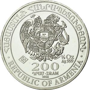 Armenia / Half Ounce Silver 2014 Noah's Ark - reverse photo