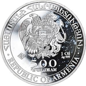 Armenia / One Ounce Silver 2013 Noah's Ark - reverse photo