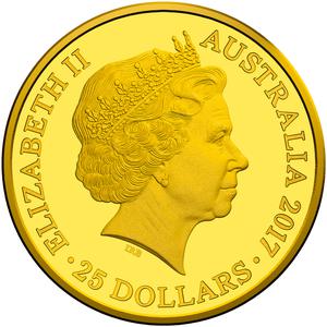Australia / Gold Fifth-Ounce 2017 Kangaroo at Sunset - obverse photo