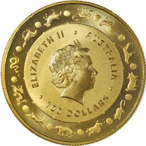 Australia / Gold Ounce 2016 Year of the Monkey, RAM - obverse photo