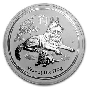 Australia / Silver Ten Ounces 2018 Year of the Dog - reverse photo