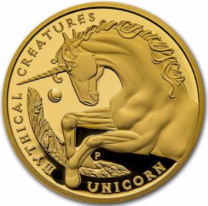 Australia / Gold Five Ounces 2021 Mythical Creatures - Unicorn - reverse photo