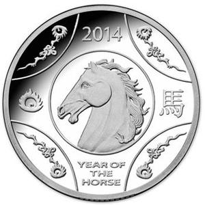 Australia / One Dollar Silver 2014 Year of the Horse - reverse photo