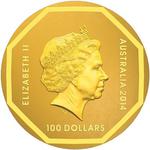 Gold Ounce 2014 Road Sign - Koala: Photo Coin, Australia, Gold Ounce 2014 Road Sign - Koala / thumbnail