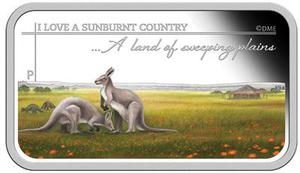 Australia / Silver Ounce 2015 Sunburnt Country - Kangaroos - reverse photo