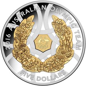 Australia / Silver Ounce 2016 Australian Olympic Team - reverse photo