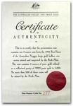 Gold Two Ounces 1991 Australian Nugget - Red Kangaroo: Photo 1991 Australia 2 oz Proof Gold Nugget / thumbnail