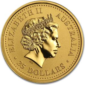 Australia / Gold Quarter Ounce 2002 Year of the Horse - obverse photo