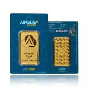 Australia / Gold Fifty Grams Bar - Ainslie Bullion - reverse photo