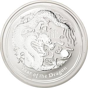 Australia / Silver Ounce 2012 Dragon - reverse photo
